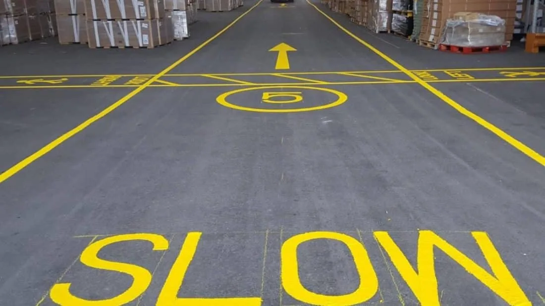 Warehouse marking project 3 by East Anglian Road Markings